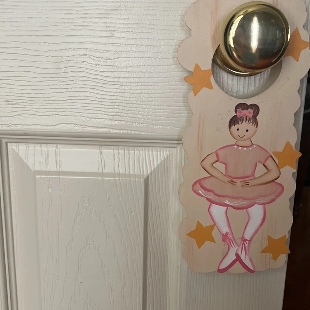 Ballerina door decoration.